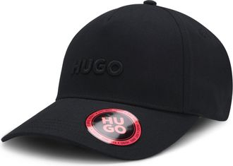 HUGO BOSS Baseball Cap HUGO, Damen, schwarz 003, Twill, Baumwolle, unifarben, Caps Baseball Cap, mit 3D Logostickerei, verstellbarer Verschluss, unisex