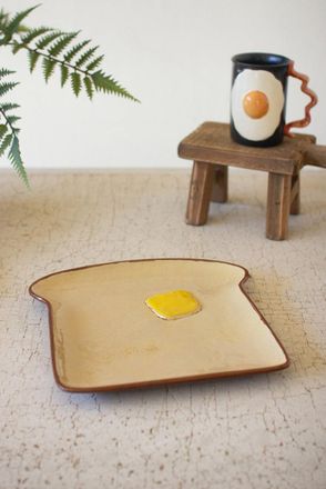 Kalalou Ceramic Toast Platter