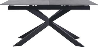 Miliboo Mesa Extensible De Cer&aacute;mica Negra Y Metal L168-210 Cm Melza