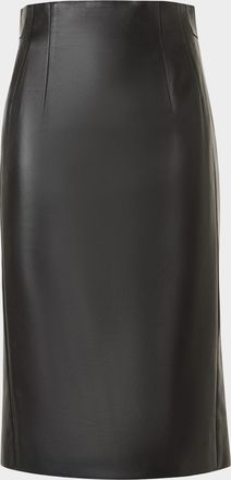 Akris Lamb Nappa Leather Pencil Skirt
