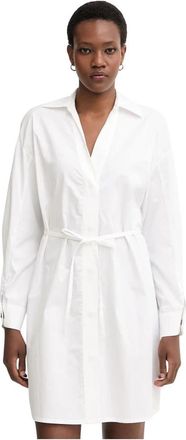 A|X Armani Exchange Shirt Dress - Dames - Shirt Kleedjes - Wit - XS - Katoen - Kleedjes