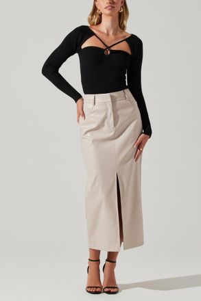 Astr Karolyna Skirt In Ecru