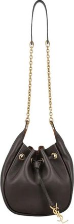 Saint Laurent Tassen, Dames, Bruin, ONE Size, Leer, Cassandre Supple Bucket Bag