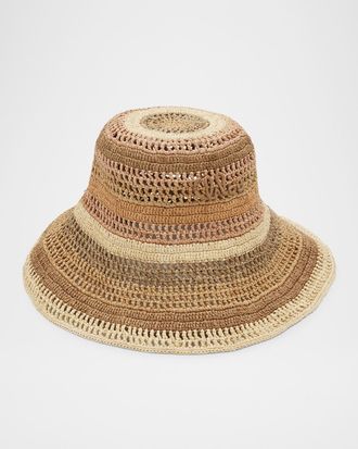 Chlo&eacute; Sunset Raffia Bucket Hat