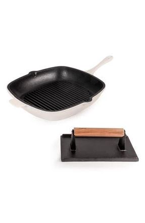Berghoff 2-Piece Cast Iron Grill Set in White at Nordstrom Rack