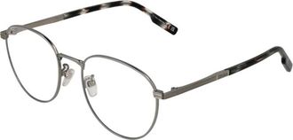 Ermenegildo Zegna Grijze Ronde Titanium Optische Monturen - Heren - Brillen - Grijs - ONE Size - Accessoires