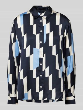 someday Someday Regular Fit Bluse mit durchgehender Knopfleiste Modell Zinnova in Blau, Gr&ouml;&szlig;e 36