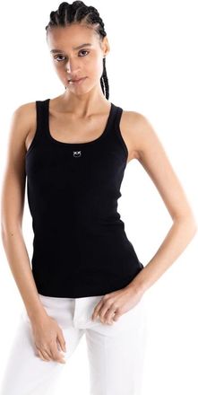 Pinko Tanktop - Dames - Tops zonder mouwen - Zwart - XS - Katoen - Tops