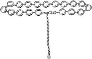 Linea Pelle Molten Chain Link Belt in Silver at Nordstrom Rack, Size X-Large