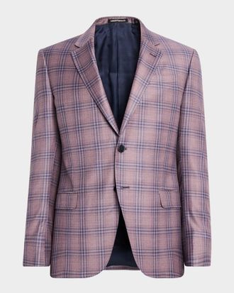 Emporio Armani Mens Plaid Sport Coat