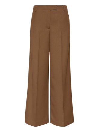 Calvin Klein pocket trousers - women - Wool/Polyester - L - Brown