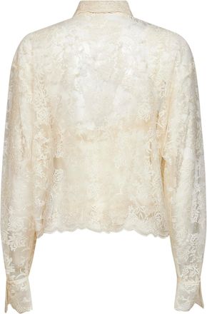 Ermanno Scervino Womens Shirt With Detachable Satin Top - White Polyester