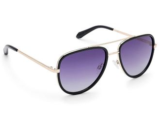 Quay All in Mini Fashion Sunglasses Black/Black, Metal Frames/Polycarbonate