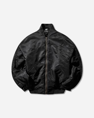 adidas Men s Willy Chavarria Satin Bomber Jacket Black