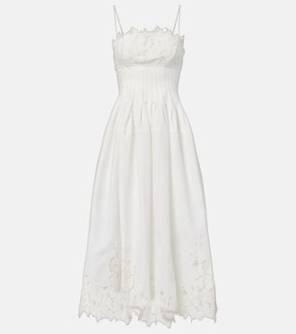 SIMKHAI Lilianna cotton-blend midi dress