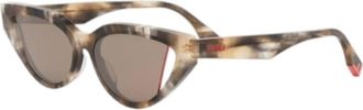 Fendi Ladies Black Cat Eye Sunglasses FE40009I 56E