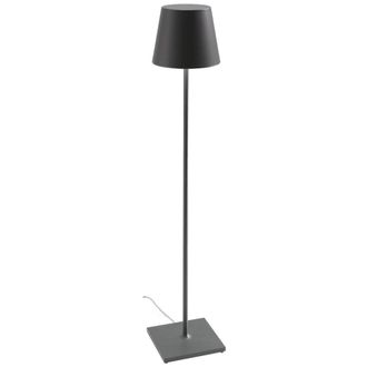 Zafferano L&aacute;mpara pie aluminio gris 150 cm poldina