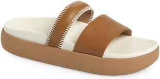 Olukai Pae Slide Sandal in Tan /White Sand at Nordstrom, Size 11