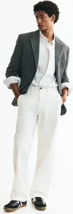 H&M Relaxed-fit Cotton Chinos in Ivory at Nordstrom, Size 31