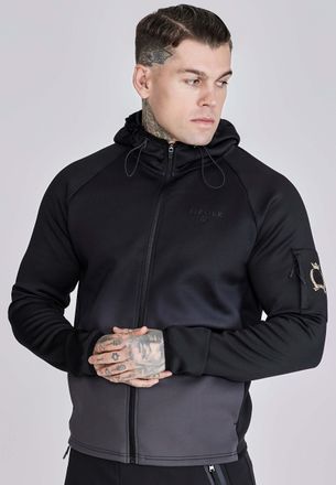 Siksilk Sweatjacke SIKSILK Siksilk Sweatjacke Full Zip Hoodie, Herren, Gr. XL, schwarz, Obermaterial: 90% Polyester PES. 10% Elasthan EL., Sweatjacken Sweatja