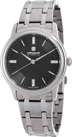 Hanowa Emilia Quartz Crystal Black Dial Ladies Watch 16-7087.04.007