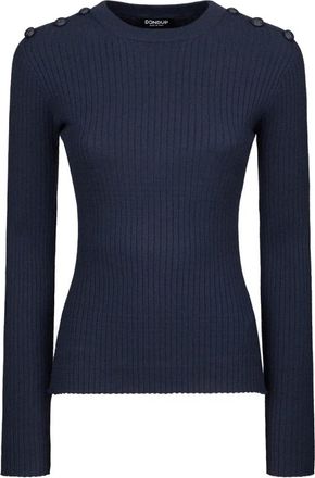 Dondup Stijlvolle Truien voor Elke Gelegenheid - Dames - Ronde hals truien - Blauw - S - Truien & Vesten