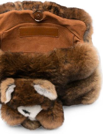 Anita Bilardi Faux-Fur Teddy-Bear Clutch - Brown