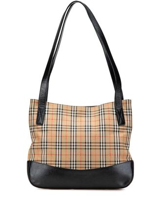 Burberry 20th Century Haymarket Check Canvas tote bag - Brown