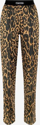 Tom Ford Seidenhose mit Leopardenprint PJ
