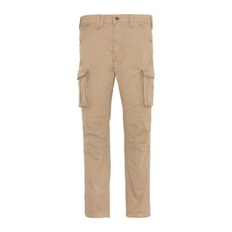 Schott NYC Slim-fit Broek - Heren - Slim Fit Broeken - Beige - W29 - Leer - Broeken