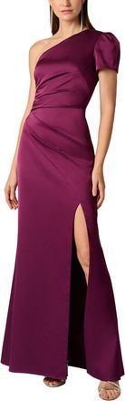 Aidan Mattox Crepe Back Satin Long Dress