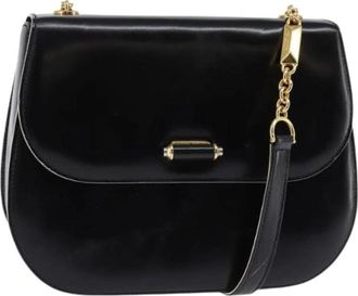 Bally Pre-owned Leather Shoulder Bag - Dames - Vintage Schoudertas - Zwart - ONE Size - Leer - Vintage