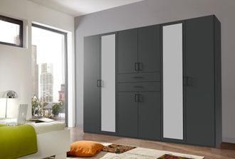 Wimex Drehtürenschrank »Dillingen« Schubladen auf bequemer Zugriffshöhe, mit Spiegel