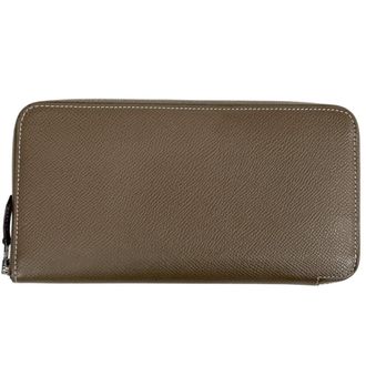 Herm&egrave;s Etoupe Gray Epsom Leather Long Wallet (Bi-Fold) (Pre-Owned)