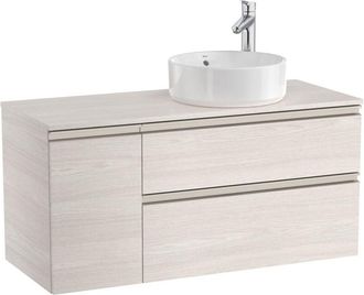 Roca Roca - Mueble base de 2 cajones para lavabo de sobre encimera the gap Posición del lavabo: Izquierda