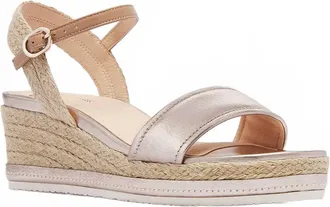 FRANKiE4 Womens Harris Wedge Espadrille In Champagne
