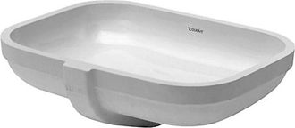 Duravit Duravit - Happy D. Lavabo Empotrado Con Rebosadero Sin Orificio Para Grifer&iacute;a B 480x345mm Sin Orificio Para Grifer&iacute;a Blanco