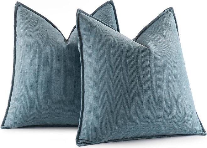 Miulee 2er Kissenbezug 40x40 Dunkelgrau Chenille Kissenbezüge Kissenhülle Sofakissen dekokissen zierkissen Elegantes Design für Couch Sofa Wohnzimmer ab 25,99 €