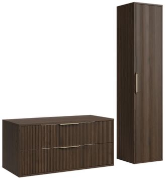 Badplaats Badplaats Mueble De Ba&ntilde;o Rimini 100 Cm - Marr&oacute;n Nogal - Mueble