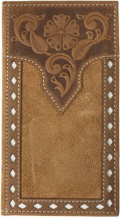 Nocona Belt Co. Mens Buck Laced Leather Wallet In Tan