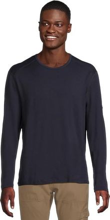 Icebreaker 260 Tech Merino Base Layer Long Sleeve Crewe Mens Clothing Midnight Navy : 2XL, Wool