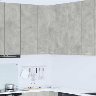 vidaXL vidaXL Armadio pensile Grigio Cemento e Bianco 57 x 57 x 100 cm