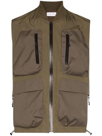 John Elliott + Co multi-pocket vest - men - Nylon/Polyester - 1 - Green