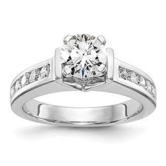Diamond2Deal 14K White Gold 1/2 Ct Lab Grown Diamond Engagement Ring