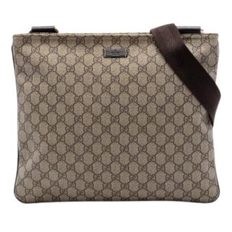 Gucci Pre-owned Cross Body Bags, female, Beige, Size: ONE SIZE Pre-owned Canvas Crossbody Bag