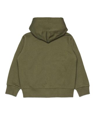 Diesel Logo-Embroidered Cotton Sweatshirt - Green
