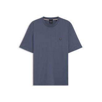 BOSS Cotton T-shirt with Double-B monogram badge