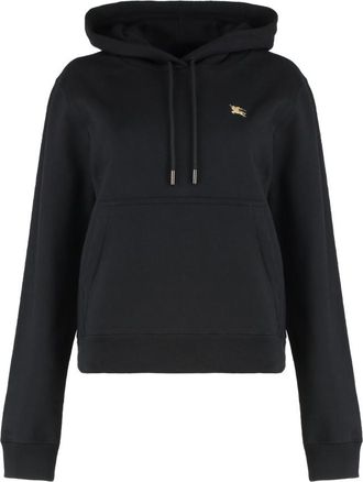 Burberry Black Embroidery Logo Hoodie