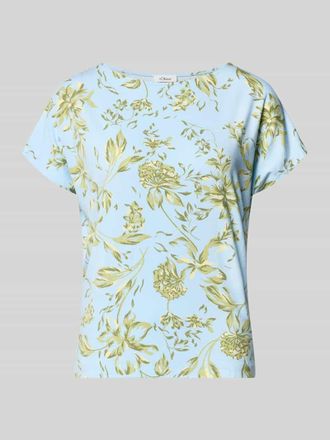 s.Oliver Red Label Relaxed Fit T-Shirt aus weichem Viskose-Mix in Hellblau, Gr&ouml;&szlig;e 34