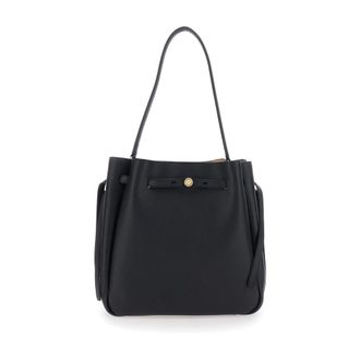 Tory Burch Tassen, Dames, Zwart, ONE Size, Leer, Romy Large Bucket Bag